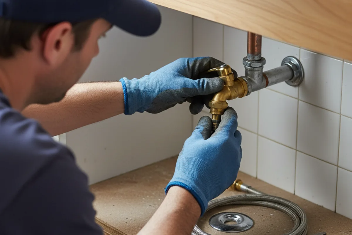 Shutoff valve and fitting work during Faucet and Fixture Repair in Seaside